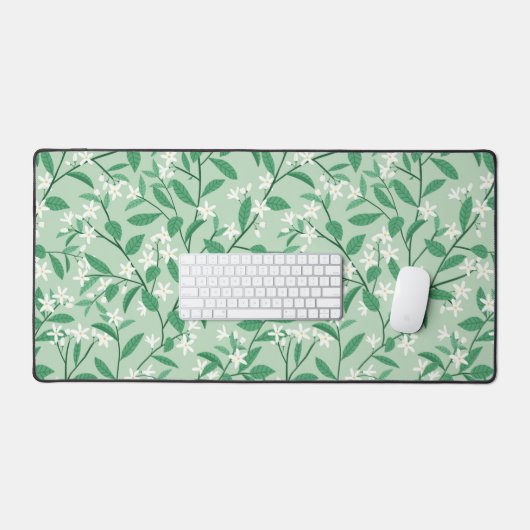 Groene bloemen botanische esthetiek bureaumat (Keyboard & Muis)
