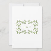 Groene Bloemen Botanische Tuin Trouwen Save The Date (Achterkant)