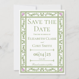 Groene Bloemen Botanische Tuin Trouwen Save The Date