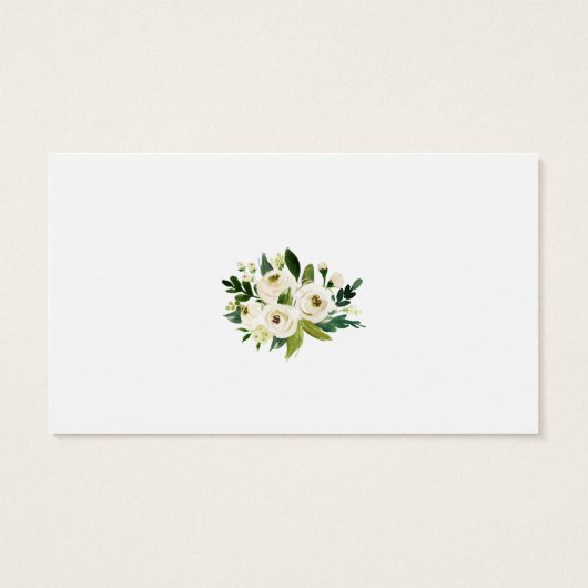 Groene Bloemen Bruiloft Muziek Song Aanvraag Kaart (Achterkant)