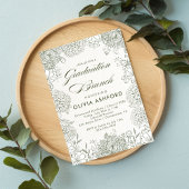 Groene Bloemen  Brunch afstuderen Kaart