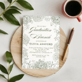 Groene Bloemen  Brunch afstuderen Kaart