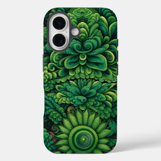 Groene bloemen iPhone 16 hoesje