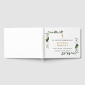 Groene Bloemen Christelijk in Loving Memory Begraf Gastenboek (Volledig)