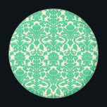 Groene Bloemen Damast Magneet<br><div class="desc">Groene Bloemen Damast Magneet</div>