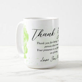 Groene Bloemen Dank je mam cadeau idee Koffiemok