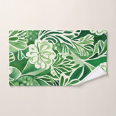 Groene bloemen, design bad handdoek (Handdoek)