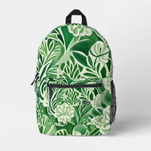 Groene bloemen, design bedrukte rugzak