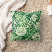 Groene bloemen, design kussen (Deken)