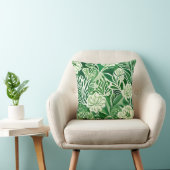 Groene bloemen, design kussen (Stoel)