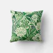 Groene bloemen, design kussen (Achterkant)
