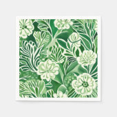 Groene bloemen, design servet (Voorkant)
