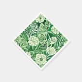 Groene bloemen, design servet (Hoek)