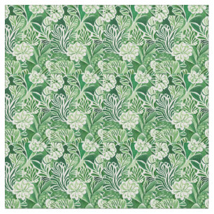 Groene bloemen,  design stof