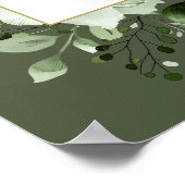 Groene Bloemen Eerste Heilige Communie Welkom Teke Poster (Hoek)