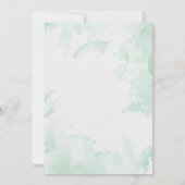 groene bloemen elegante eucalyptus bruiloft kaart (Achterkant)