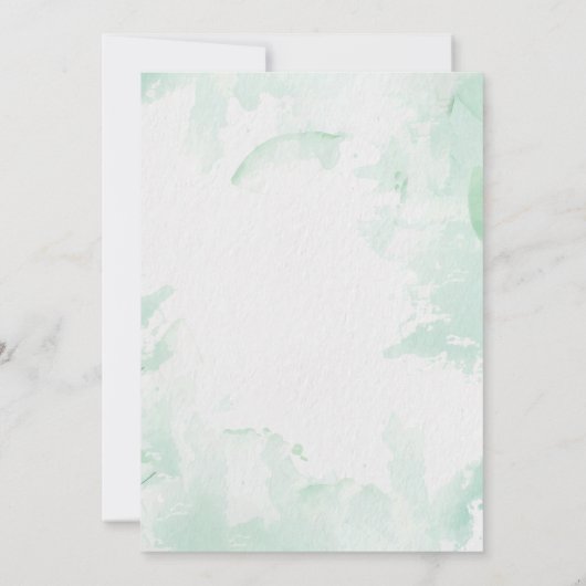 groene bloemen elegante eucalyptus bruiloft kaart (Achterkant)