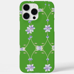 Groene Bloemen Elegantie – Telefoonhoes iPhone 16 Pro Max Hoesje