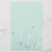 Groene bloemen en vlinders van zee - Briefpapier (Voorkant)