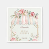 Groene Bloemen Frans Vrijgezellenfeest Servet (Voorkant)