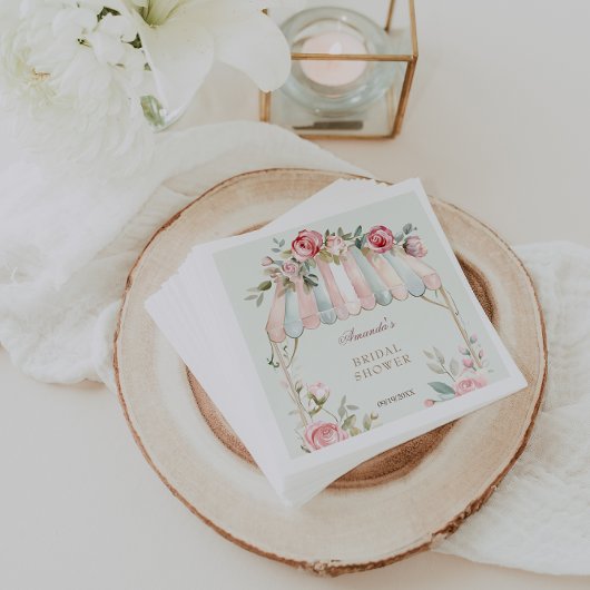 Groene Bloemen Frans Vrijgezellenfeest Servet