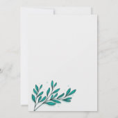 Groene bloemen gouden folie bladeren Trouwdag Kaart (Achterkant)