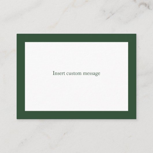 Groene bloemen Highland Koe bedankkaart Informatiekaartje (Achterkant)