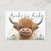 Groene bloemen Highland koe Boeken voor Baby Informatiekaartje (Voorkant)