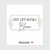 Groene Bloemen Inspirerend Vinyl Sticker (Vel)