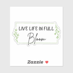 Groene Bloemen Inspirerend Vinyl Sticker