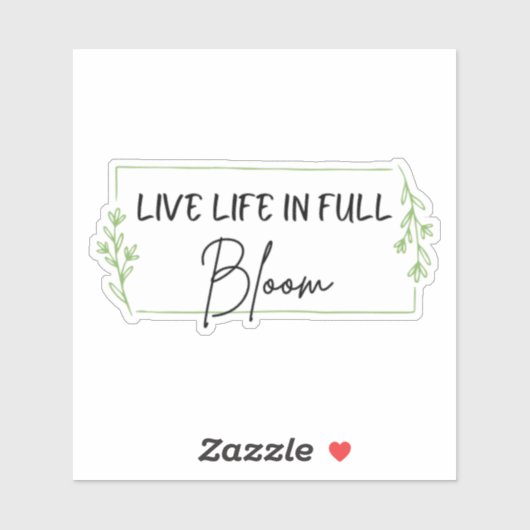Groene Bloemen Inspirerend Vinyl Sticker (Vel)