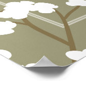 Groene Bloemen Islamitische Moslim Bruiloft Poster (Hoek)