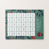 Groene Bloemen Kerstmis Bingo Jigsaw Puzzel (Horizontaal)