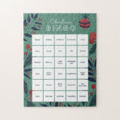 Groene Bloemen Kerstmis Bingo Jigsaw Puzzel (Verticaal)