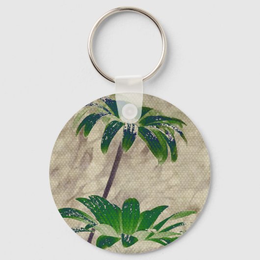 Groene Bloemen Keychain (Voorkant)