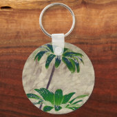 Groene Bloemen Keychain (Voorkant)