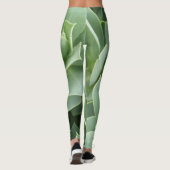 Groene bloemen leggings (Achterkant)