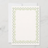  Groene Bloemen Lijst bruiloft Save the date (Achterkant)