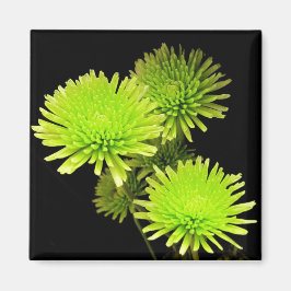 Groene bloemen magneet