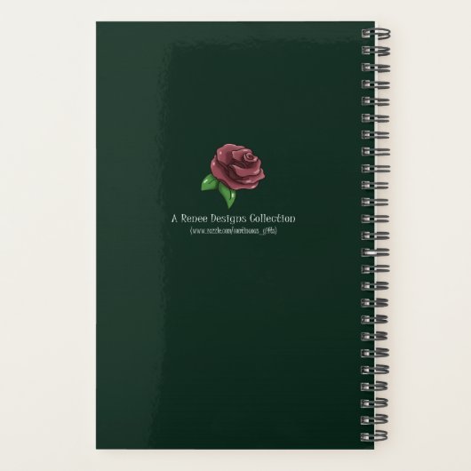 Groene Bloemen Modern Planner (Achterkant)