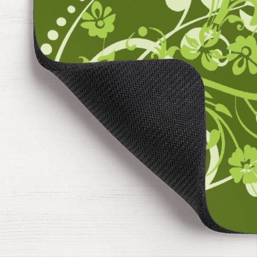 Groene bloemen muismat (Hoek)