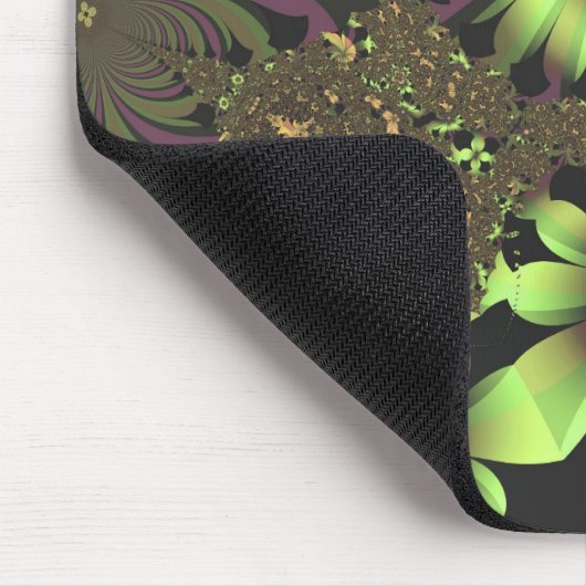 Groene bloemen muismat (Hoek)