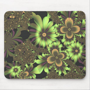 Groene Bloemen Muismat