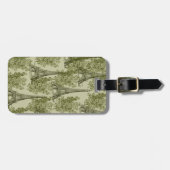 Groene Bloemen Parijs Eiffeltoren Bagagelabel (Voorkant horizontaal)