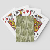 Groene Bloemen Parijs Eiffeltoren Speelkaarten (Achterkant)