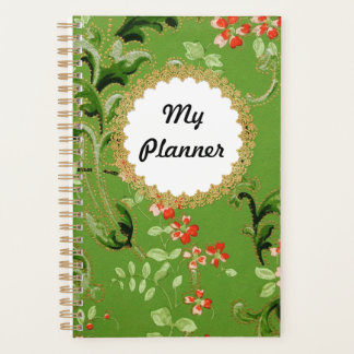 Groene Bloemen  Patroon Persoonlijke Planner