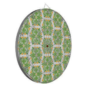 Groene bloemen, patroon van bloemen, bloempatroon dartbord