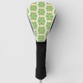 Groene bloemen, patroon van bloemen, bloempatroon golfheadcover (Voorkant)