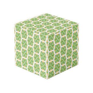 Groene bloemen, patroon van bloemen, bloempatroon kubus