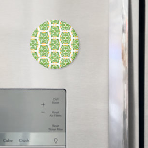 Groene bloemen, patroon van bloemen, bloempatroon magneet